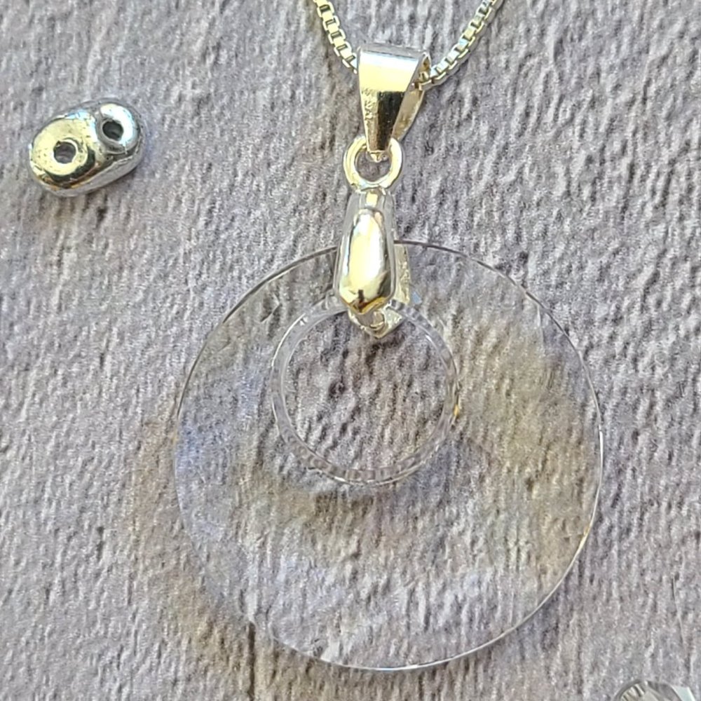 Swarovski® Crystal Round Pendant on a Chain